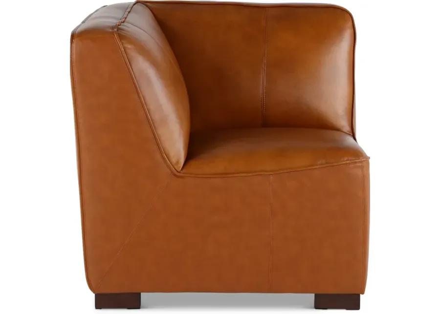 Denver Tobacco Brown Leather Modular Corner Chair