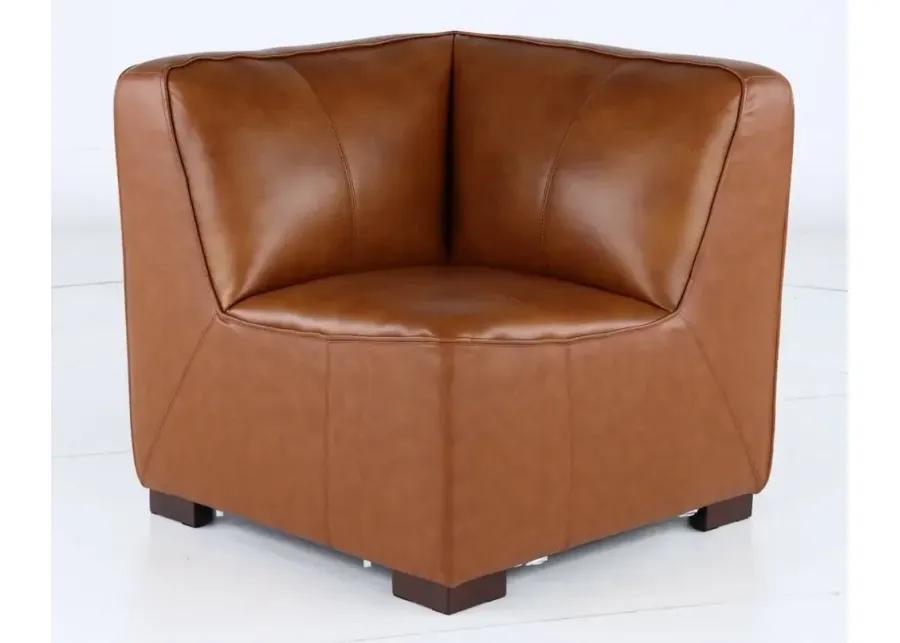 Denver Tobacco Brown Leather Modular Corner Chair