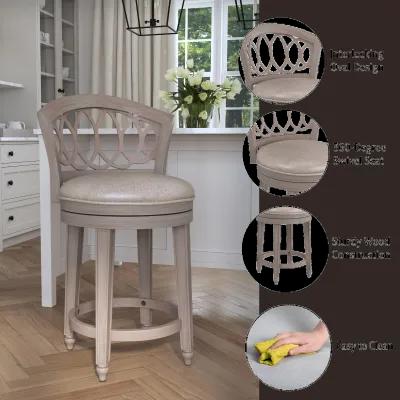 Adelyn Gray Wash Counter Height Swivel Stool