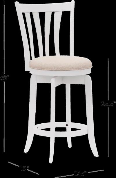 Savana White Swivel Counter Height Stool