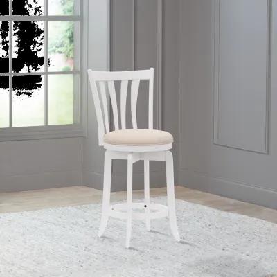 Savana White Swivel Counter Height Stool