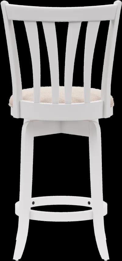 Savana White Swivel Counter Height Stool