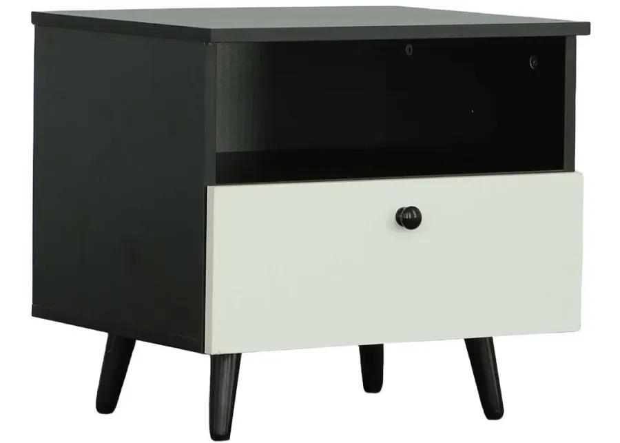 Dreamy Black and White Nightstand