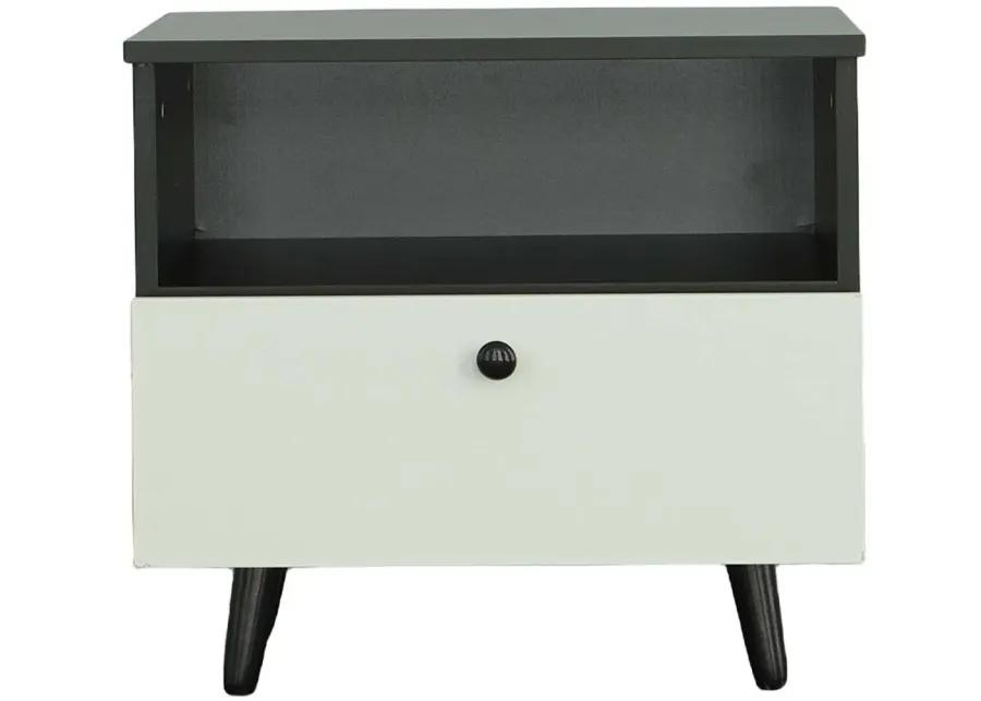 Dreamy Black and White Nightstand