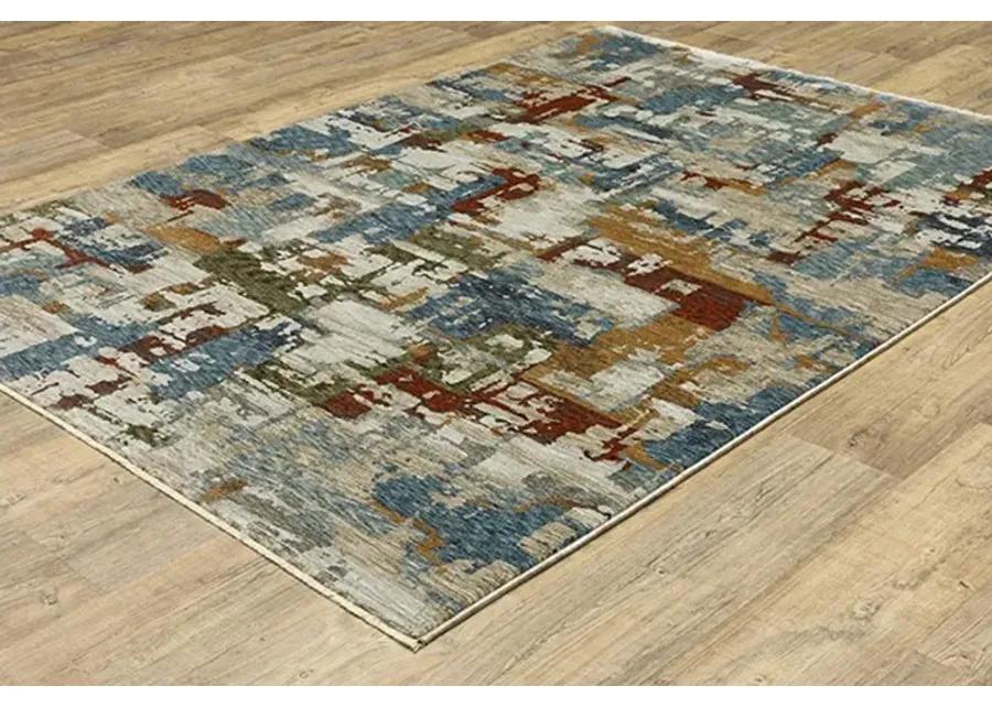 Hayden 8 x 11 Contemporary Beige Multicolor Area Rug