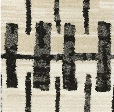 Raylan 5 x 8 Abstract Ivory Black Area Rug