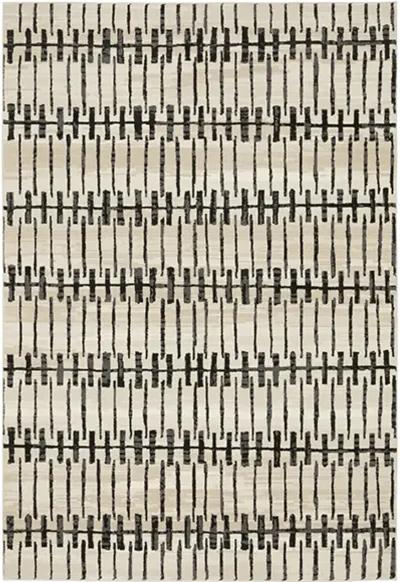 Raylan 5 x 8 Abstract Ivory Black Area Rug