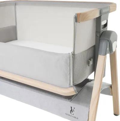 Venice Child California Dreaming Gray Wood Bedside Bassinet