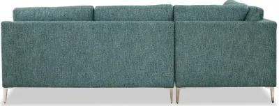 Design Lab Mostny Teal 3 Piece Sectional