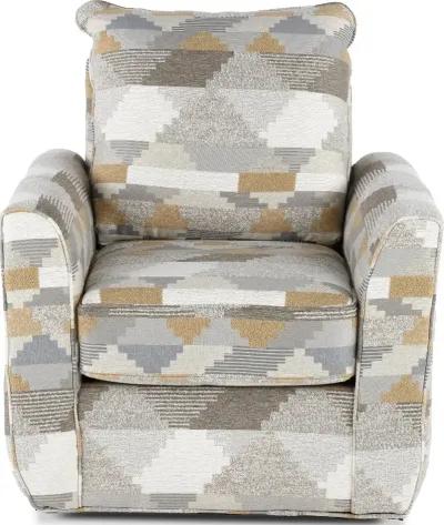 Dodge Gray Pattern Swivel Chair