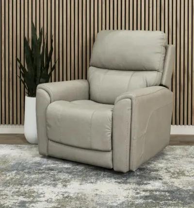 Damon Dove Gray Power Recliner with Heat and Massage