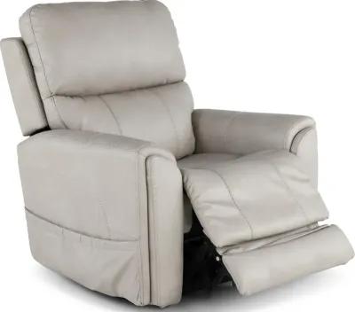 Damon Dove Gray Power Recliner with Heat and Massage