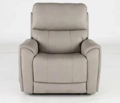 Damon Dove Gray Power Recliner with Heat and Massage