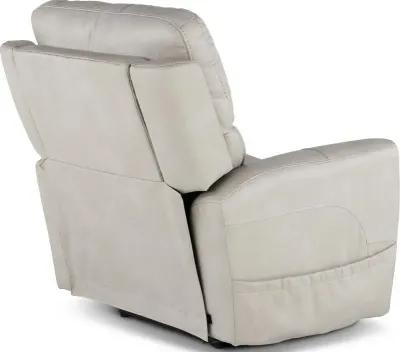 Damon Dove Gray Power Recliner with Heat and Massage