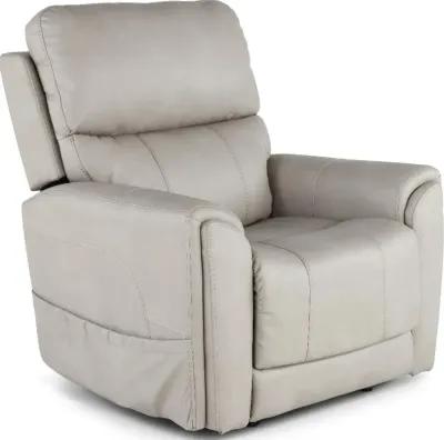 Damon Dove Gray Power Recliner with Heat and Massage