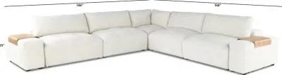 Preston Pearl White Modular 7 Piece Sectional