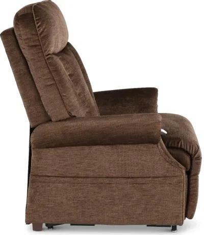 Darby Java Brown Power Lift Recliner