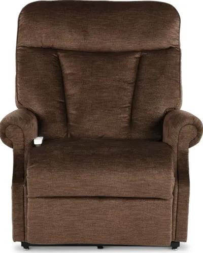 Darby Java Brown Power Lift Recliner