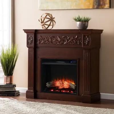 Calvert Brown Touch Screen Electric Fireplace