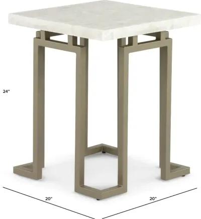 Manhattan Onyx and Gold End Table