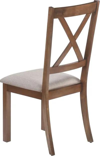 Malina Walnut Brown Dining Chair, Set of 2