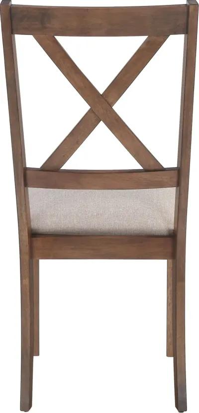 Malina Walnut Brown Dining Chair, Set of 2