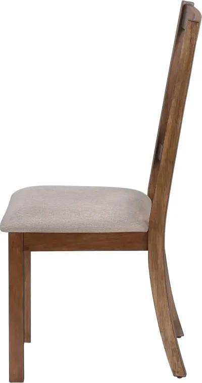 Malina Walnut Brown Dining Chair, Set of 2