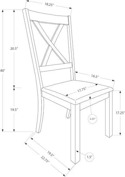 Malina Walnut Brown Dining Chair, Set of 2