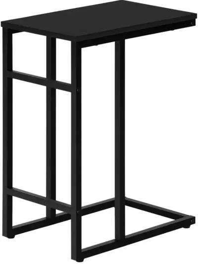 Samantha Black Metal C-Shaped Accent Table