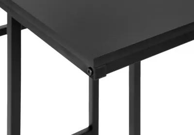 Samantha Black Metal C-Shaped Accent Table