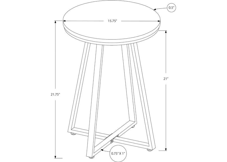 Elissa Black Round Side Table