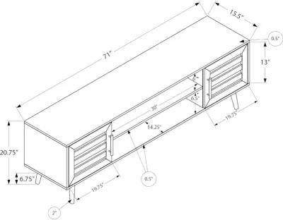 Brown 72" TV Stand