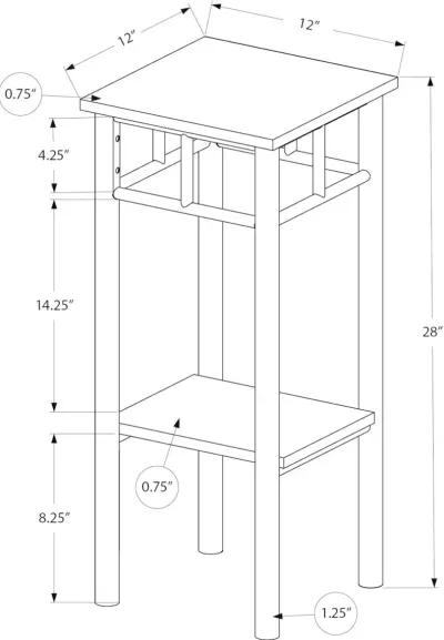 Belle Black Contemporary Accent Table