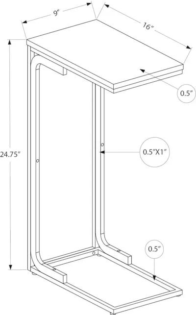 Aria Black Contemporary Accent Table