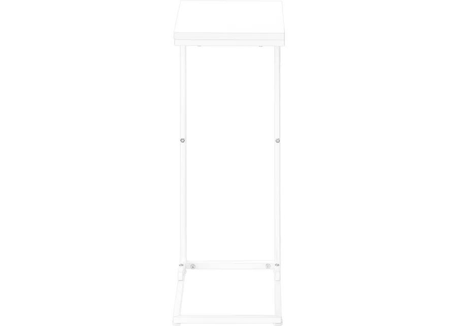 Aria White Contemporary Accent Table