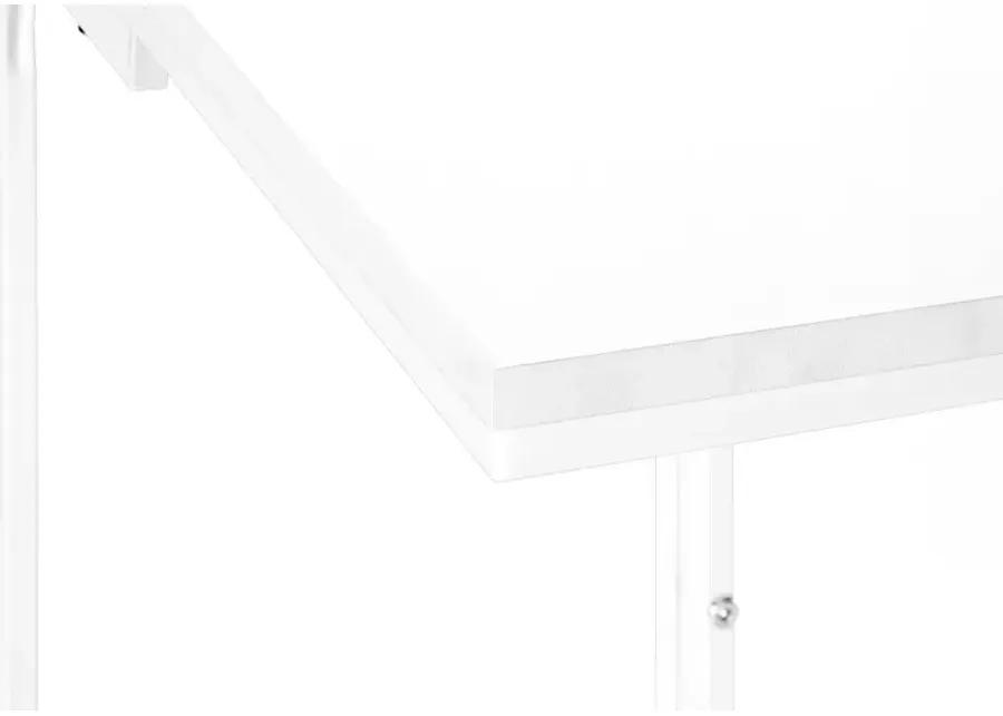 Aria White Contemporary Accent Table