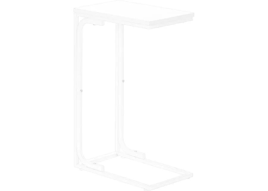 Aria White Contemporary Accent Table