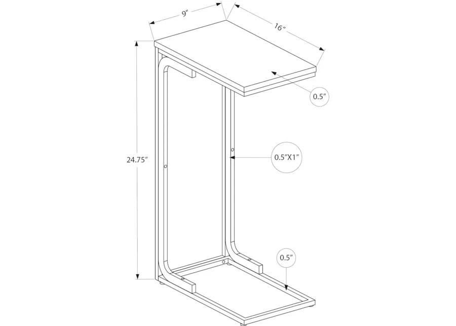 Aria White Contemporary Accent Table