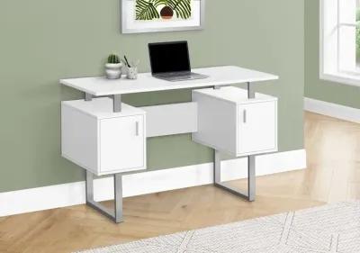 Billie White 48-Inch Modern Office Desk