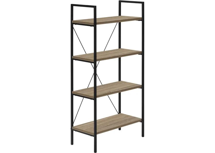 Winston 48-Inch Brown Modern Bookshelf