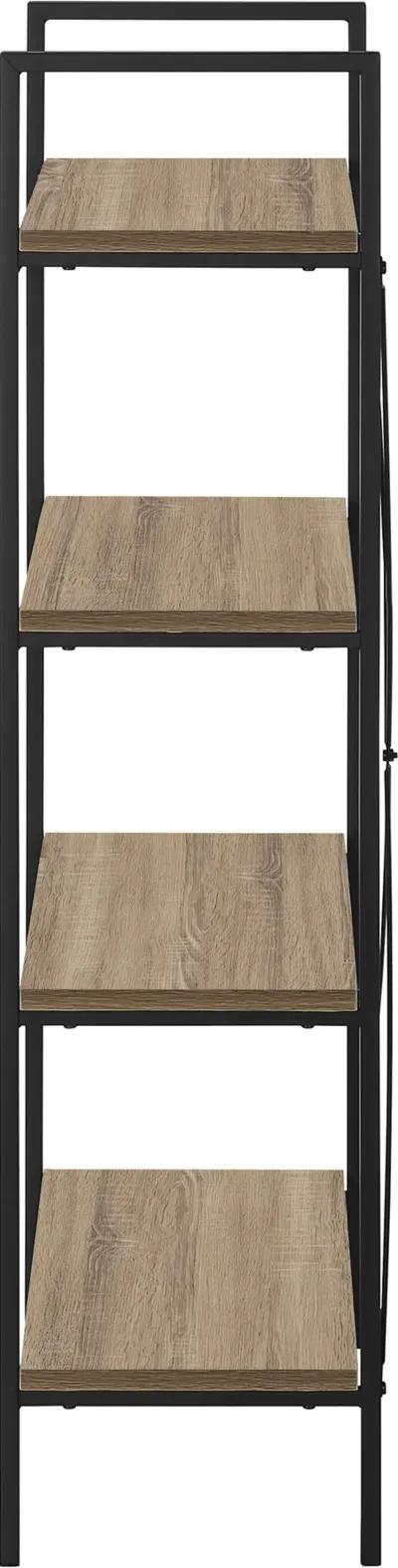 Winston 48-Inch Brown Modern Bookshelf