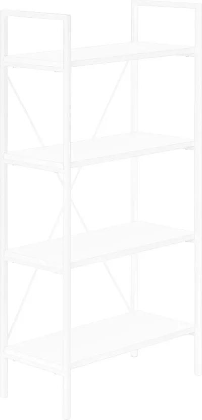 Winston 48-Inch White Modern Bookshelf