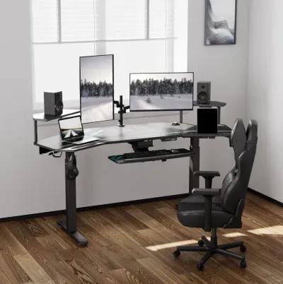 Aero Wing Black Modern Standing Desk