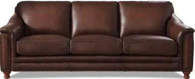 Billingham Caramel Brown Leather Sofa