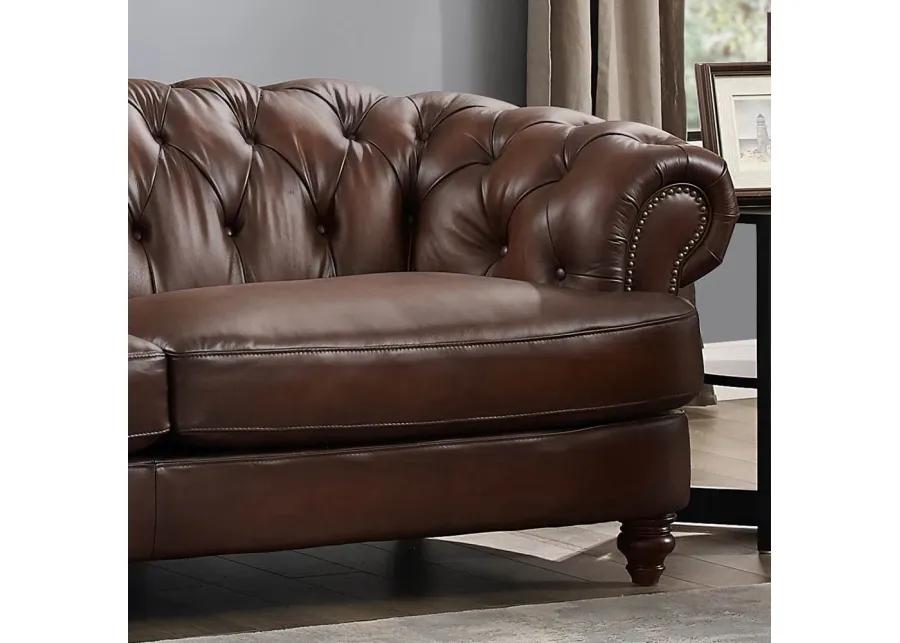 Nottingham Caramel Brown Leather Sofa