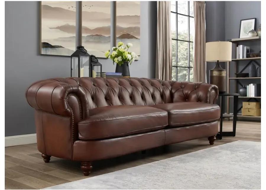 Nottingham Caramel Brown Leather Sofa