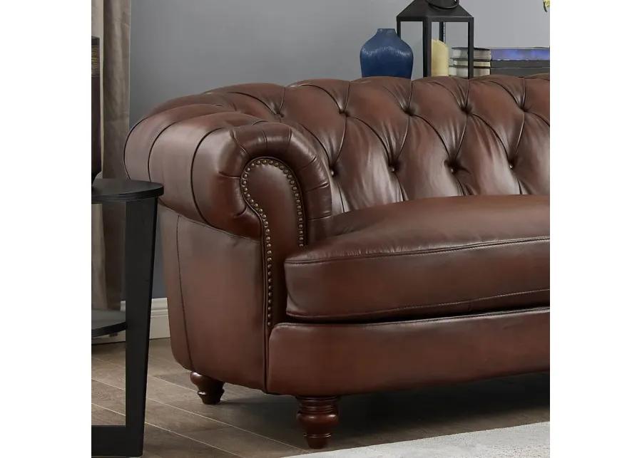 Nottingham Caramel Brown Leather Sofa