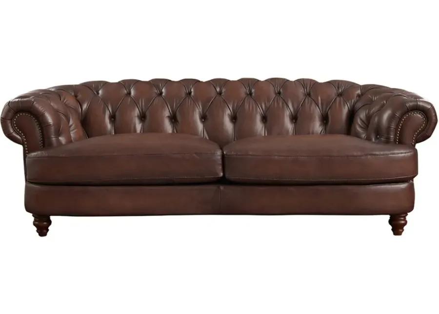 Nottingham Caramel Brown Leather Sofa