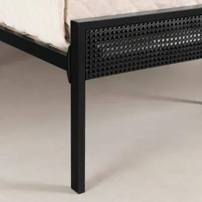 Hoya Black Queen Platform Bed - South Shore