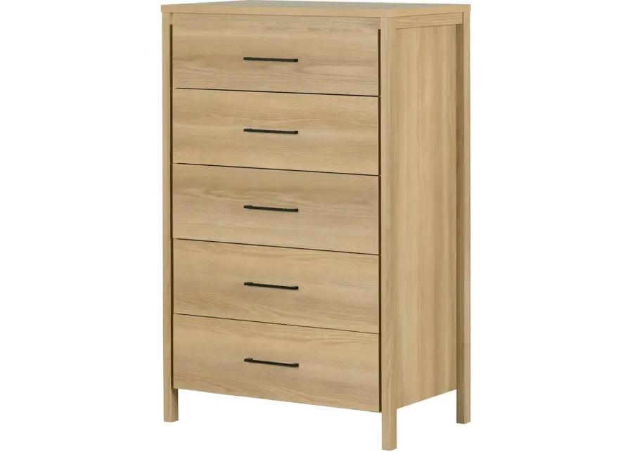 Gravity Natural 5-Drawer Chest - Chest of Drawers